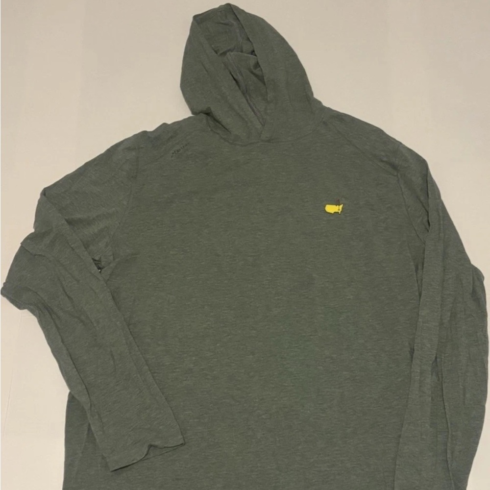 Tasc Mens XL Green Masters Golf Hoodie Shirt Organic Cotton Bamboo Stretch